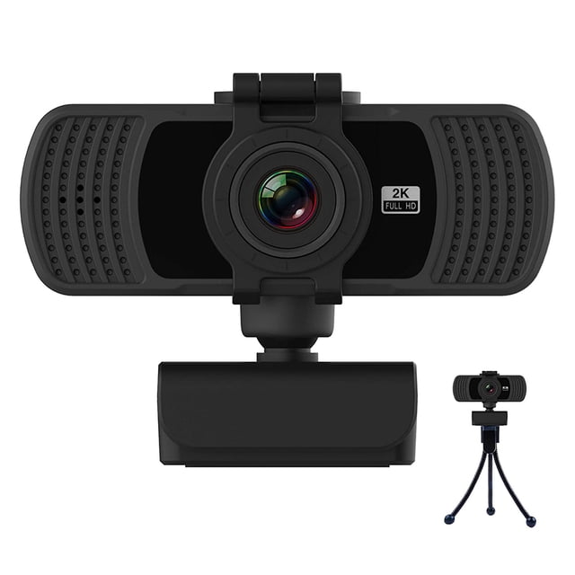 Webcam with Microphone, Webcam 1080P Full HD, USB Webcam with Fixed Focus, Computer, PC, Desktop, for Live Streaming, Video Call, Conference, Online Teaching, Game