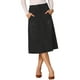 thumbnail image 1 of Faldas midi en A para mujer INSPIRE CHIC, con botones en la parte delantera, de cintura alta, de mezclilla, talla XL, color negro, 1 of 6