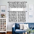 thumbnail image 2 of Gray Oceans Starfish Kitchen Curtains Valances and Tiers Set of 3 Shell Marine Life Nautical Modern Style Retro Tier Curtains and Valance with Rod Pocket for Small Windows, 27.5"x36", 2 of 9