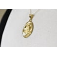 thumbnail image 3 of 14k Yellow Gold Sacred Heart of Jesus Oval Pendant Charm, 3 of 7