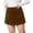 Brown, variant on Casual Corduroy Mini Skirts for Women High Waisted A-Line Short Skorts with Built-in Shorts