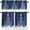 Navy Blue, variant on Blue Christmas Kitchen Curtains and Valances Set, Rod Pocket Curtains Tier Farmhouse Window Curtains 24 Inch Length, Xmas Winter Snowflake Pine Tree Ball 3 Piece Kitchen Curtains Set