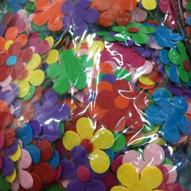 100 Uds. Kit de manualidades de flores de fieltro DIY de 28mm para niños, florero, proyecto de artes y manualidades, actividad divertida de bricolaje para niños