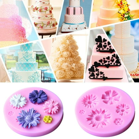 

Cuihualili Silicone Flower Moulds Daisy Sun Flowers Chocolate Candy Mold DIY Tools for Fondant Cake Decorating Baking Cupcakes Jelly N5P9