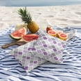 thumbnail image 5 of 2 Pack Outdoor Waterproof Throw Pillow Covers,Purple Grey Morocco Lattice Decorative Square Pillow Case Patio Pillowcases for Chair Couch Sofa 16x16in, 5 of 9