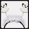 thumbnail image 5 of 6 Pack Halloween Ghost Headband Set, Halloween Ghost Bat Head Boppers, Halloween Hair Accessories Hair Hoop, Halloween Cosplay Dress up Costume Party Favors, 5 of 6