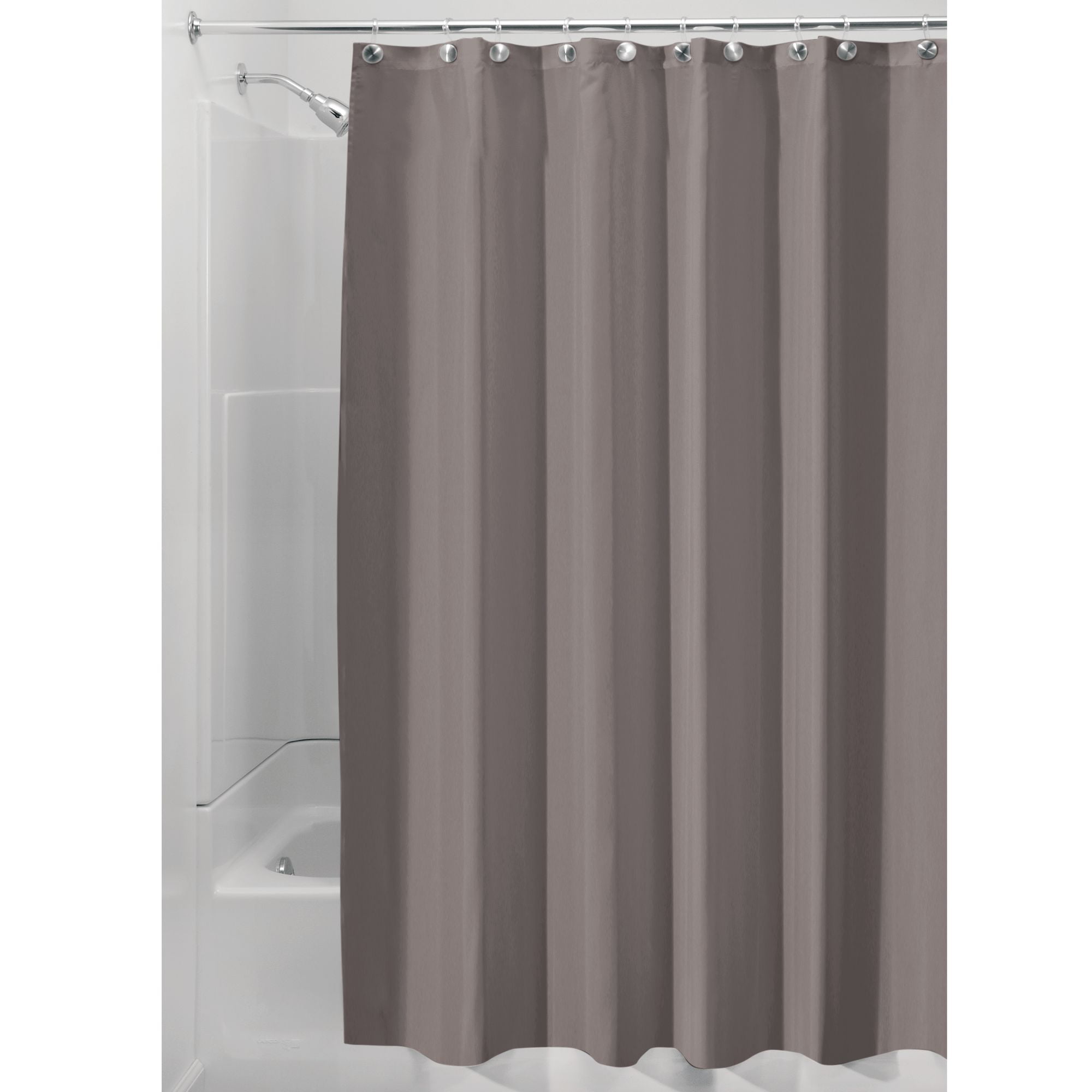 InterDesign Mildew-Free Water-Repellent Fabric Shower Curtain 72-Inch by 