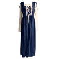 thumbnail image 4 of IWRICH Womens's Renaissance Dresses 2 Pics Set Long Flare Sleeve Halloween Outfits Dark Blue XL, 4 of 5