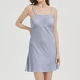 thumbnail image 5 of Women's Self Bra Nightgown Casual Summer Soft Spaghetti Straps Sleeveless Loose Camisoles Sleepwear, S XL, 5 of 7