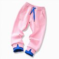 thumbnail image 4 of Child Boys Baggy Sweatpants Athletic Pants 3-12 Years Kids Elastic Waist Straight Leg Jogger Pants with Drawting Fall Winter Kids Sweatpants Size 4-5 Years, 4 of 9