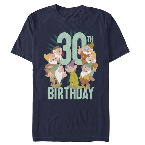 Men's Snow White and the Seven Dwarfs 30th Birthday Graphic Tee Navy Blue 3X Large