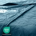 thumbnail image 5 of Clara Clark Quilt Sets, 4 Piece Lightweight Reversible Quilt Bedspread, Ellipse Weave Coverlet Bedding Set, Twin Blue Heaven, 5 of 9