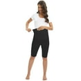 thumbnail image 6 of Xmarks Women's Maternity Shorts Over The Belly Adjustable Belt Athletic Sports Running Workout Shorts Home Wear Black US 6, 6 of 7