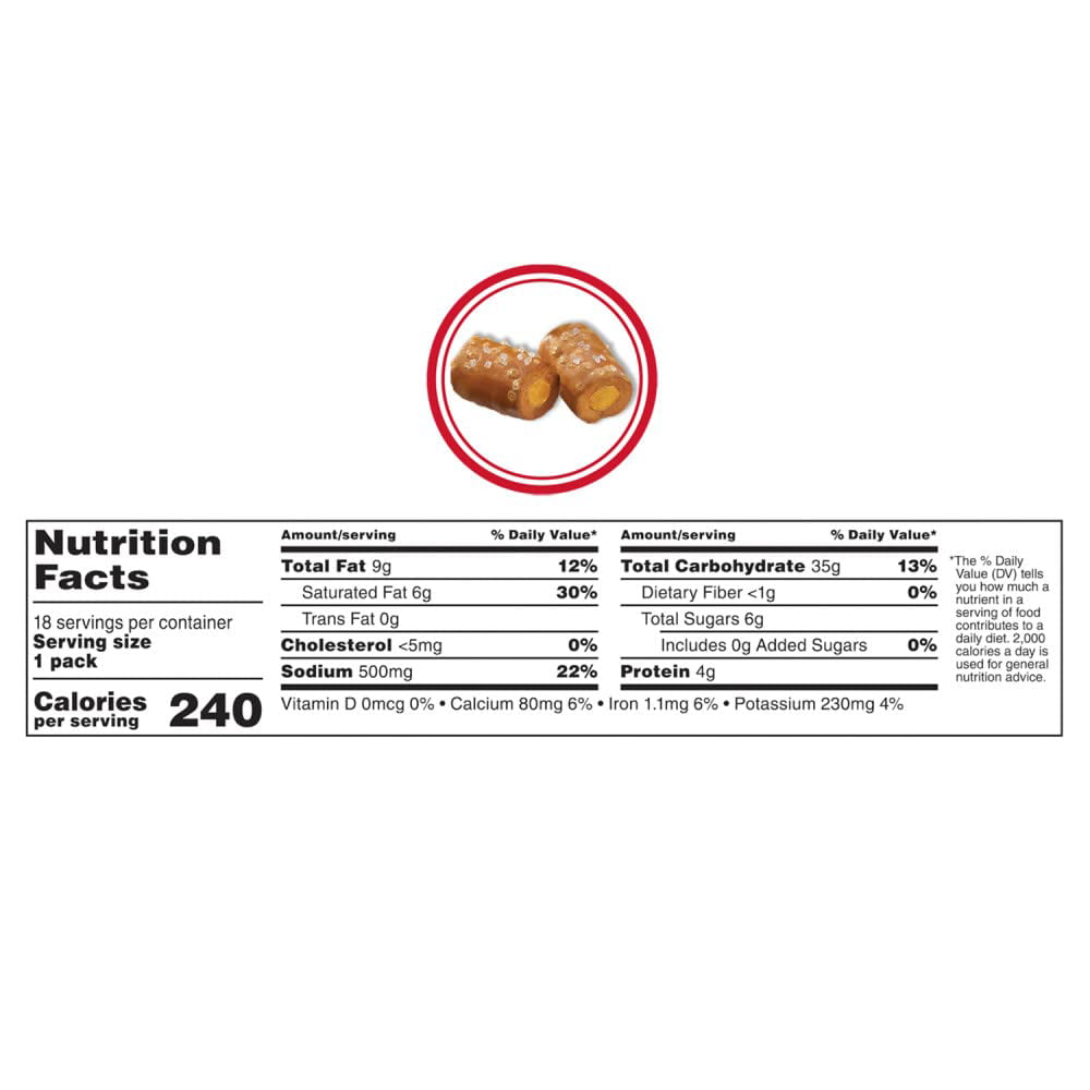 COMBOS Cheddar Cheese Pretzel Baked Snacks, 1.8 oz. Bag (Box of 18) 