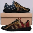 thumbnail image 3 of Chesapeake Bay Retriever Dog American flag Shoes Sneakers Black Size 3.5, 3 of 7
