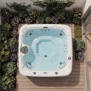 Lifesmart Coronado (LS600DX) Hot Tub - 7 Person, 65-Jet, 220v, Arctic White/ Espresso Brown