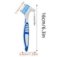 thumbnail image 3 of Double-Sided Denture Brush With Soft Bristles, Professional Cleaning For Dentures, Bridges, Aligners, Comfortable Grip For Elderly Adults, 3 of 8