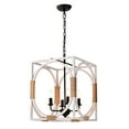 thumbnail image 3 of Regulus 14 in. 4-Light Indoor Weathered White Finish Chandelier with Light Kit, 3 of 5