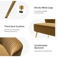 thumbnail image 6 of Tina's Home Velvet Upholstered Loveseat Sofa with Gold Metal Legs, Living Room Chair Tufted Back Home Bedroom Golden, 6 of 8