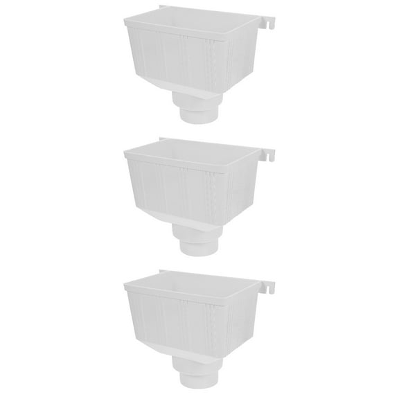 Masteelf 3pcs Rain Gutter Barrel Rain Diverter Water Collection Barrel Rain Downspout Adapter