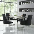 thumbnail image 2 of Inspired Home Gideon Velvet Acrylic Leg Dining Chair, Black, 2 of 9