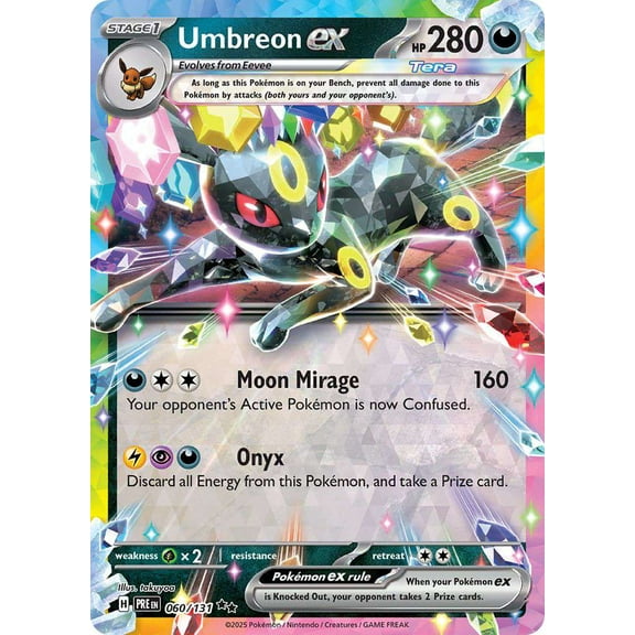 Pokemon Prismatic Evolutions Double Rare Umbreon ex #60