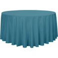 thumbnail image 1 of LAICAIW Round Tablecloth-108 Inch-Water Resistant Spill Proof Washable Polyester Table Cloth Decorative Fabric Table Cover for Dining Table, Buffet Parties and Camping, Teal, 1 of 7