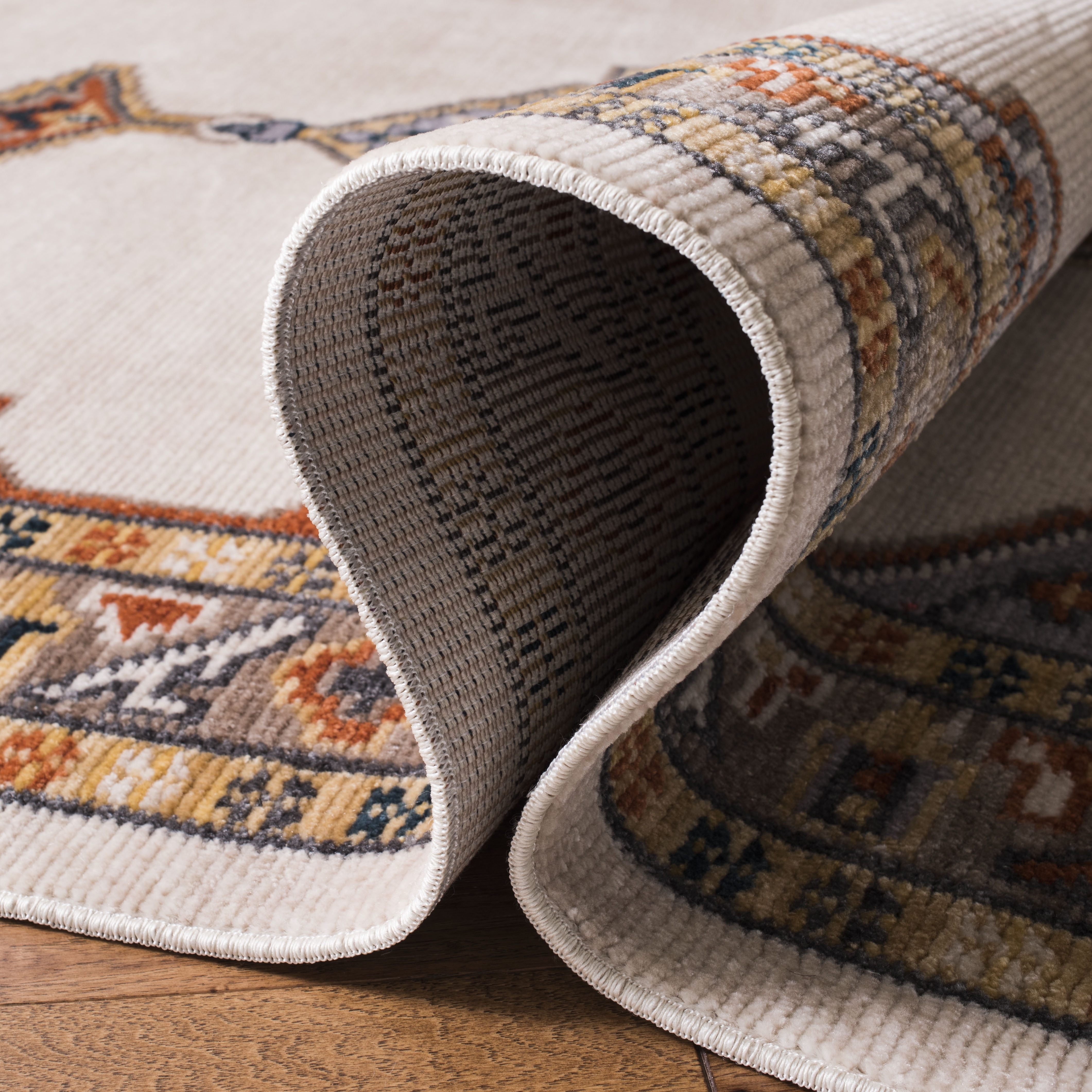 Safavieh Farmhouse Arline Southwestern Area Rug, Gray/Cream, 6'3" x 6'3" Square
