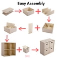 thumbnail image 5 of BirdRock Home Linen Cube Organizer Shelf with Four Storage Bins - Cream, 5 of 6