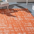 thumbnail image 3 of SAFAVIEH Courtyard Charlie Abstract Indoor/Outdoor Area Rug, Orange/Ivory, 2' x 3'7", 3 of 6