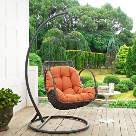 Modway Arbor Outdoor Patio Wood Swing Chair Multiple Colors