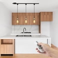 thumbnail image 6 of FSLiving1 Light 2-Wire Track Light Pendants Black Cord 2.4GHz 3-Zone Remote Control Stepless Dimming Smart Edison Bulbs Track Mount Pendant Light Customizable for DIY Project,9 Colors,Bronze, 6 of 9