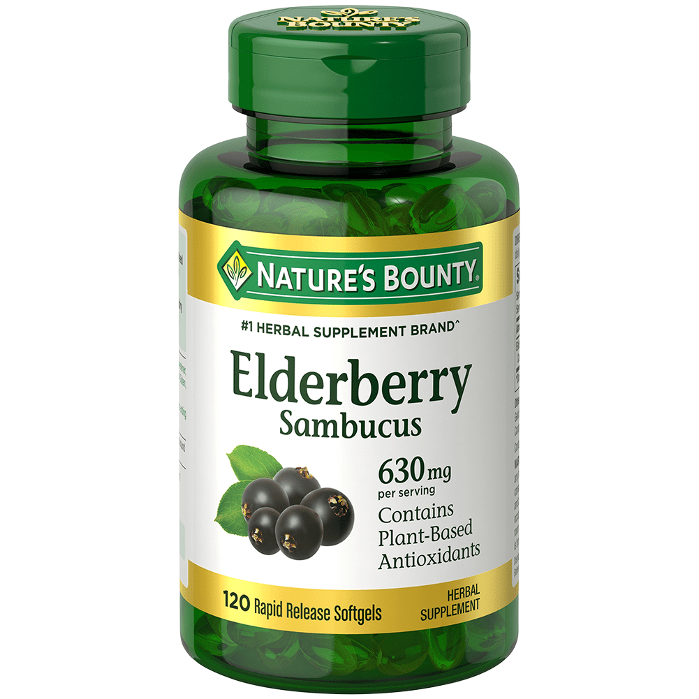 Nature's Bounty Elderberry Softgels 630 mg, 120 ct