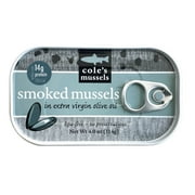 Cole's Smoked Mussels in Extra Virgin Olive Oil (Contains Mollusks)