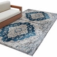 thumbnail image 2 of 3'x5' Area Rugs, Blue Boho Floral Indoor Outdoor Area Rug for Living Room Bedroom, Vintage National Floral Textured Washable Bathroom Rugs Kitchen Floor Carpet Mats Home Decor Aesthetic, 2 of 8