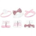 thumbnail image 3 of Hudson Baby Infant Girl 12Pc Headband and Socks Set, Pink Gray Pink Sequin, 0-9 Months, 3 of 3