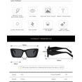thumbnail image 3 of Woman Street Shooting Fashion Retro Square Sunglasses Outdoor (Color : C, Size : Medium), 3 of 4