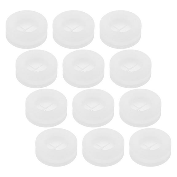 PBPBOX 12Pcs Silicone Straw Hole Plugs for Home Reusable Leak Proof White Straw Hole Covers