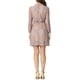 thumbnail image 3 of Vestido mini casual de encaje floral con volantes y cuello redondo de manga larga para mujer INSPIRE CHIC en gris y rosa, 3 of 8