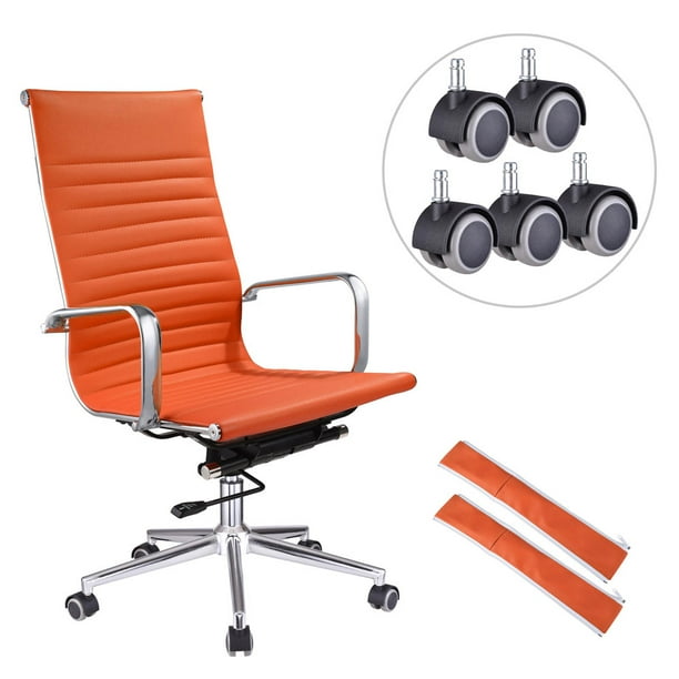 Ergonomic High Back Swivel Office Chair Orange Xl W 5pcs High Back Swivel Office Chair Orange Xl
