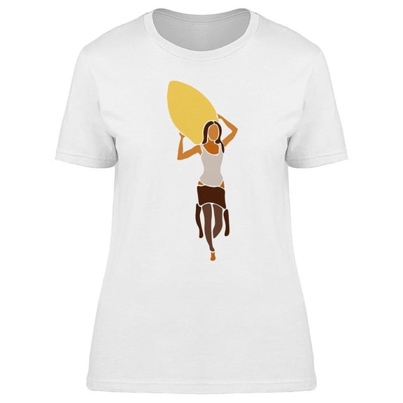 Surfing Female Design T-Shirt Women -Image by Shutterstock, Female Medium