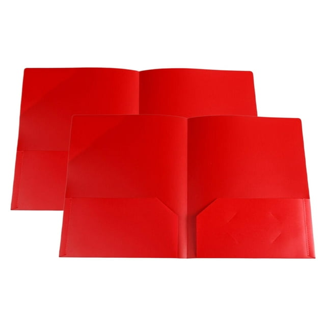 Clearance! WNEGSTG Home Decor Plastic Folders with Pockets Standard Letter Paper Folder 2 Business Card Slot Heavy Duty School Examination Document Size Organizer Students Blue One Size Red