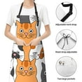 thumbnail image 4 of Kdxio Funny Cats Apron with Pockets Adjustable Kitchen Aprons for Men Women Waterproof Aprons for Cooking,Drawing,Crafting, Baking Household Cleaning, 4 of 8