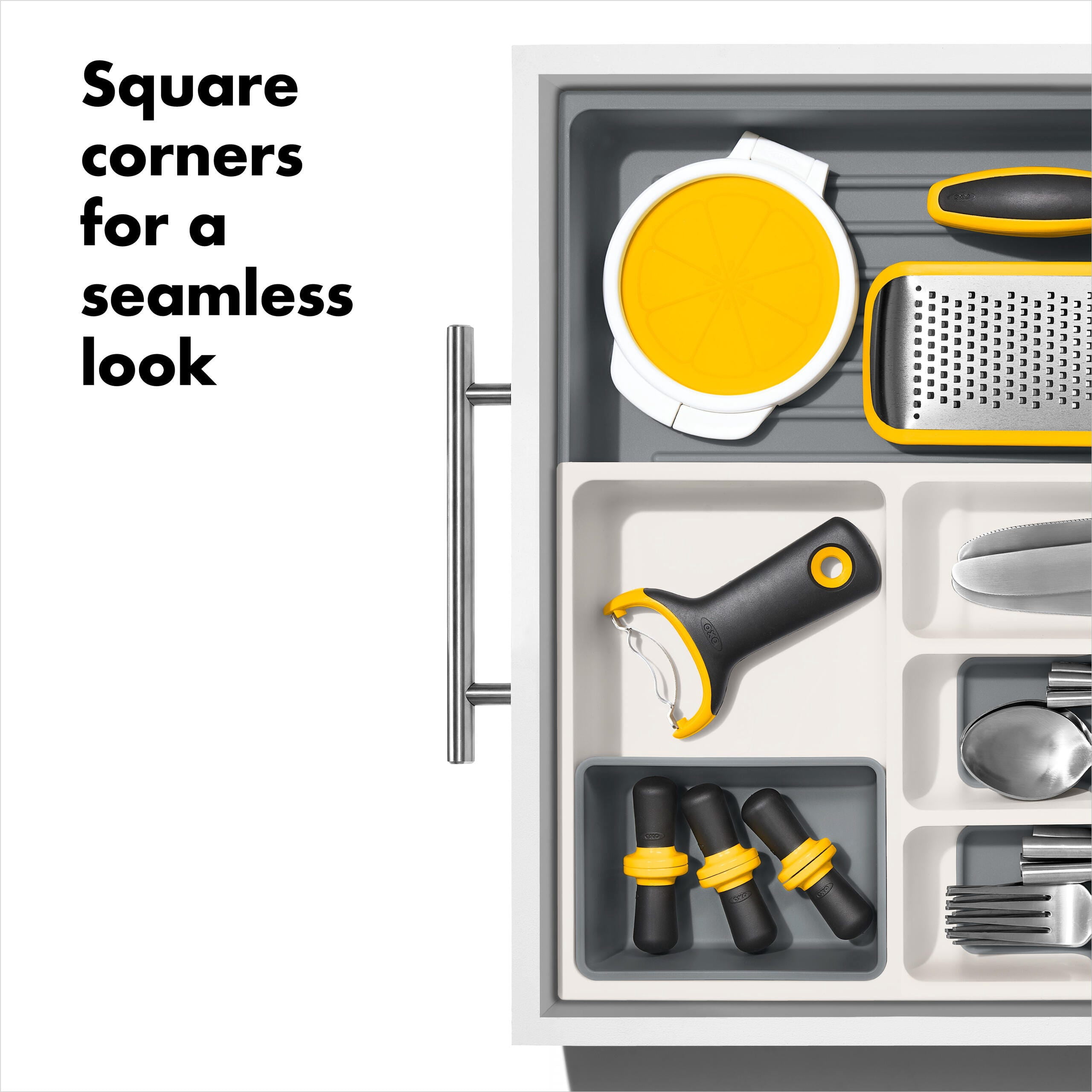 OXO Expandable Utensil Drawer Organizer, Gray