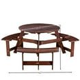 thumbnail image 4 of Burr - Free 6 - Person Picnic Table with Umbrella Hole / Relax in the Backyard Sunshine, 4 of 7