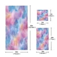 thumbnail image 3 of 3 Piece Bath Towels Set Bath Towel, Hand Towel and Face Towel for Bathroom, Gym, Hotel Watercolor Powder Blue Pattern, 3 of 8