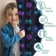 thumbnail image 3 of Blackout Kids Curtains,Neon Controllers Games Icons Black Pattern Childrens Insulated Curtains Set Of 2,Bedroom Essentials,Toddler Room Decor 52"x84", 3 of 5