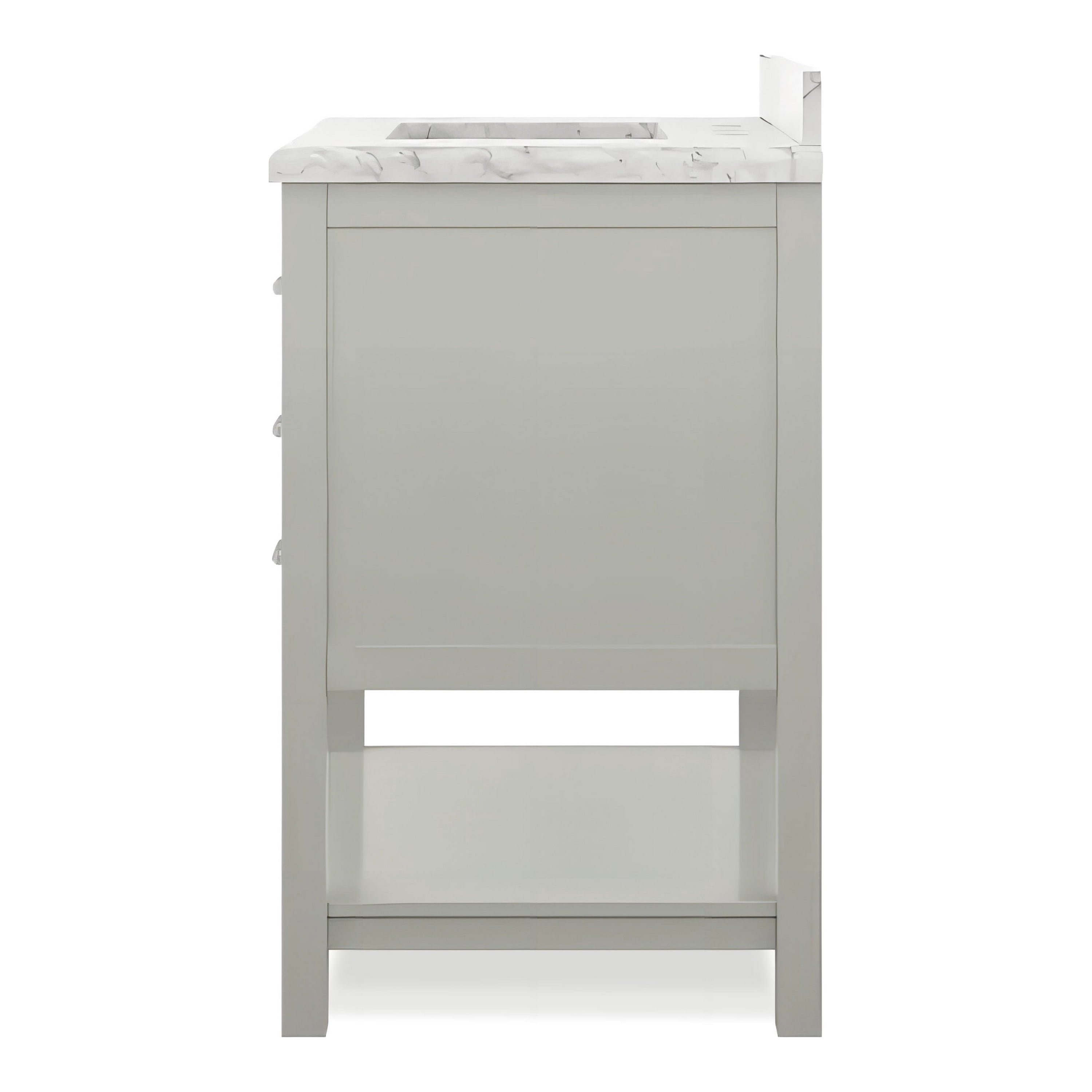 Furniture of America Freya 31" Gray Single Bathroom Vanity with White Carrera Marble Top and Undermount Sink