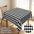 thumbnail image 5 of Tchckioa Black and White Checkered Tablecloth,Waterproof Table Cloth for Kitchen Outdoor,52x52 Inch,Square, 5 of 6
