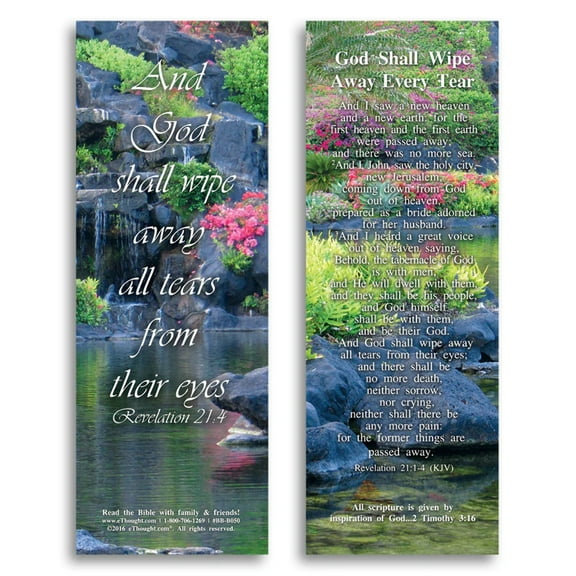 God Shall Wipe Away Every Tear - Bible Cards - Pack of 25